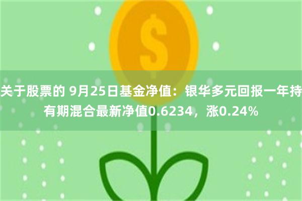 关于股票的 9月25日基金净值：银华多元回报一年持有期混