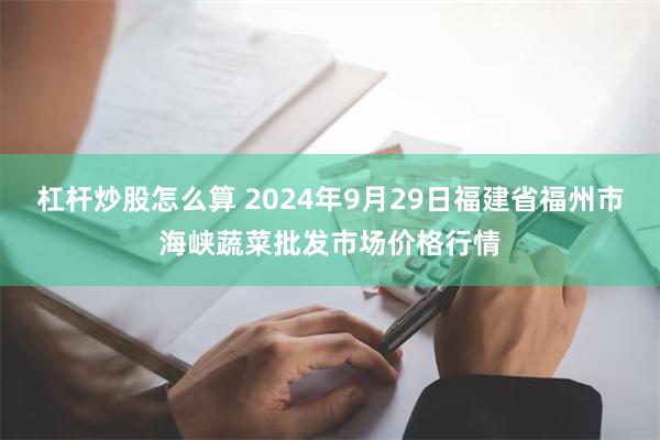 杠杆炒股怎么算 2024年9月29日福建省福州市海峡蔬菜