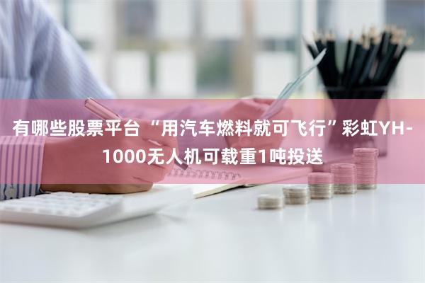 有哪些股票平台 “用汽车燃料就可飞行”彩虹YH-1000无人机可载重1吨投送