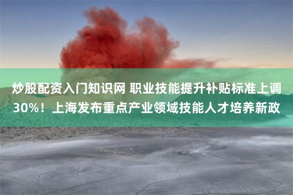 炒股配资入门知识网 职业技能提升补贴标准上调30%！上海发布重点产业领域技能人才培养新政