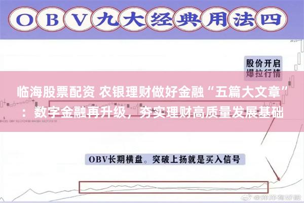 临海股票配资 农银理财做好金融“五篇大文章”：数字金融再升级，夯实理财高质量发展基础