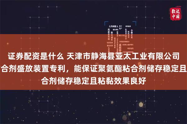 证券配资是什么 天津市静海县亚太工业有限公司取得聚氨酯粘合剂盛放装置专利，能保证聚氨酯粘合剂储存稳定且粘黏效果良好